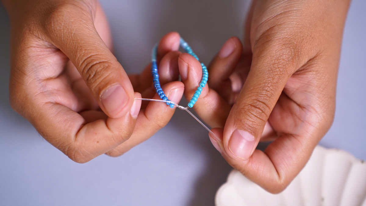 Trio de bracelets marins : Etape 3