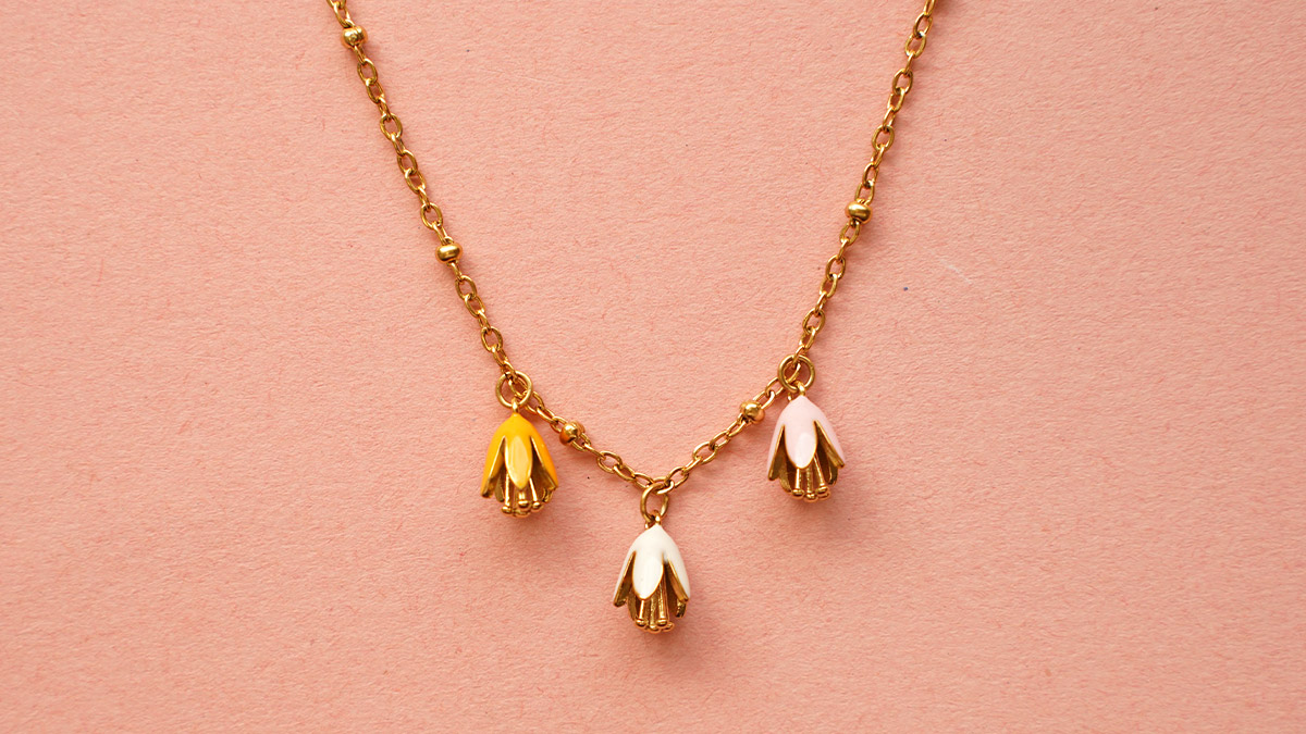 Collier en perles de rocailles multicolores : Etape 1