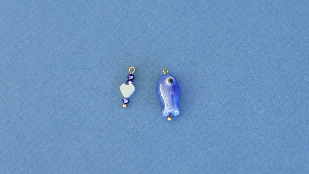 Boucles d'oreilles créoles avec pendentif poisson : Etape 1