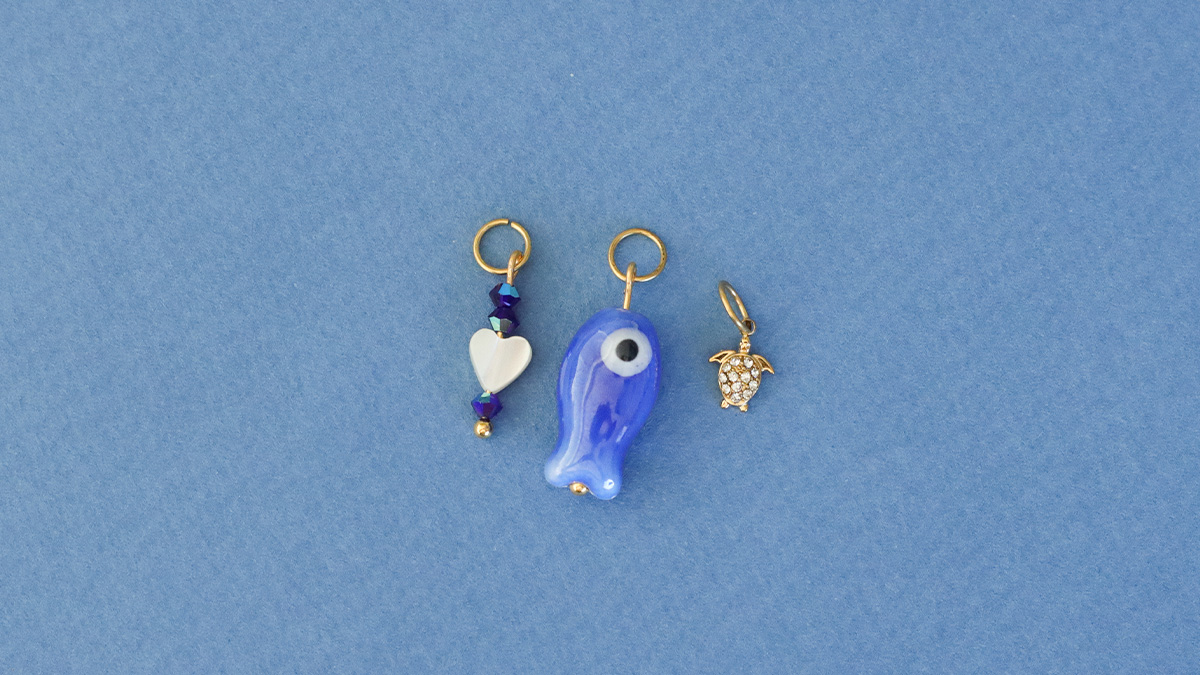 Boucles d'oreilles créoles avec pendentif poisson : Etape 2