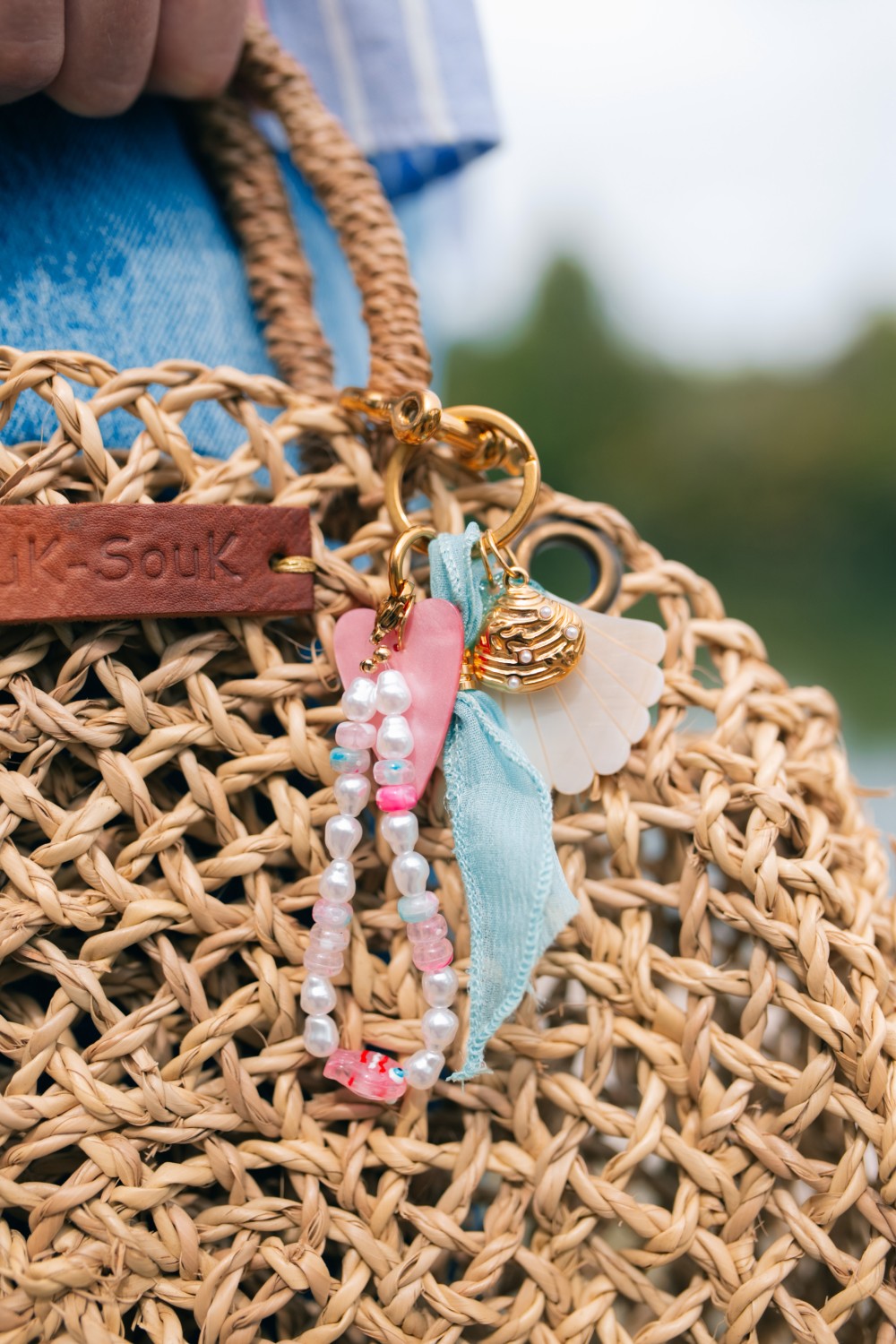 Schéma DIY grigri de sac été avec coquillages