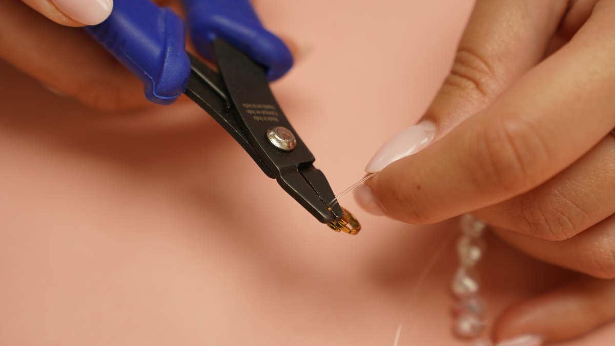 DIY grigri de sac été avec coquillages : Etape 3