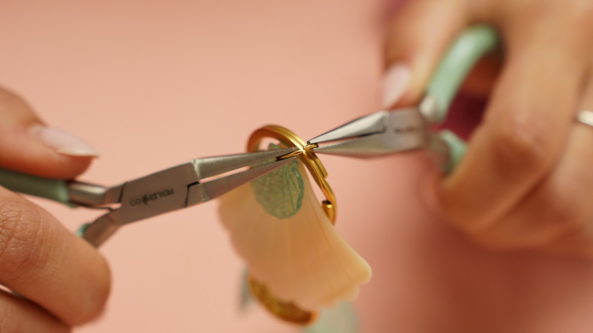 DIY grigri de sac été avec coquillages : Etape 7