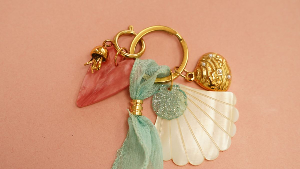 DIY grigri de sac été avec coquillages : Etape 8