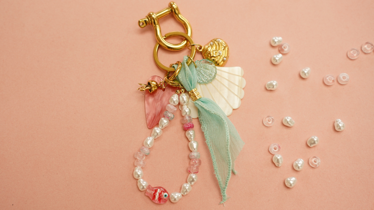 DIY grigri de sac été avec coquillages : Etape 9