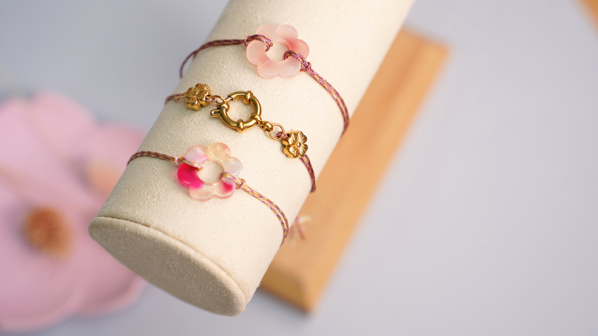 Trio de bracelets d'été en fil nylon Trio de bracelets d'été en fil nylon