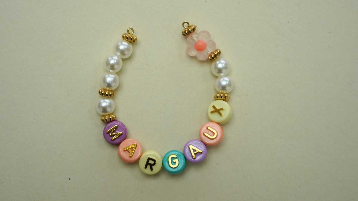 Porte-clé personnalisé prénom avec des perles lettres : Etape 4