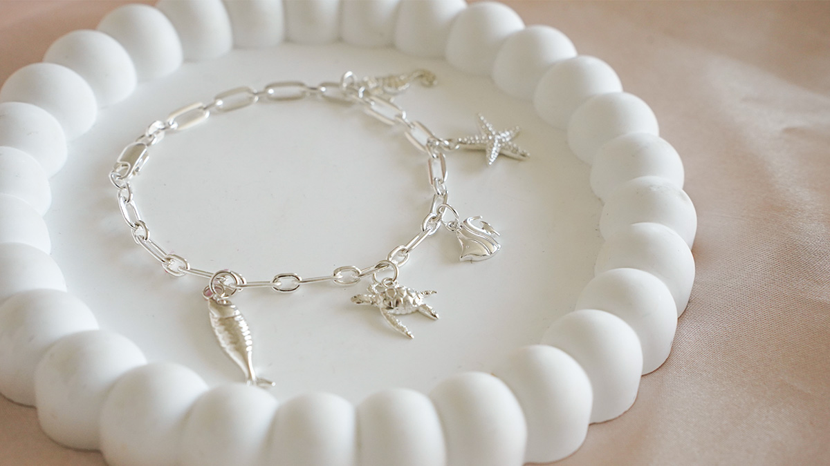 Schéma Bracelet charms marins en argent 925