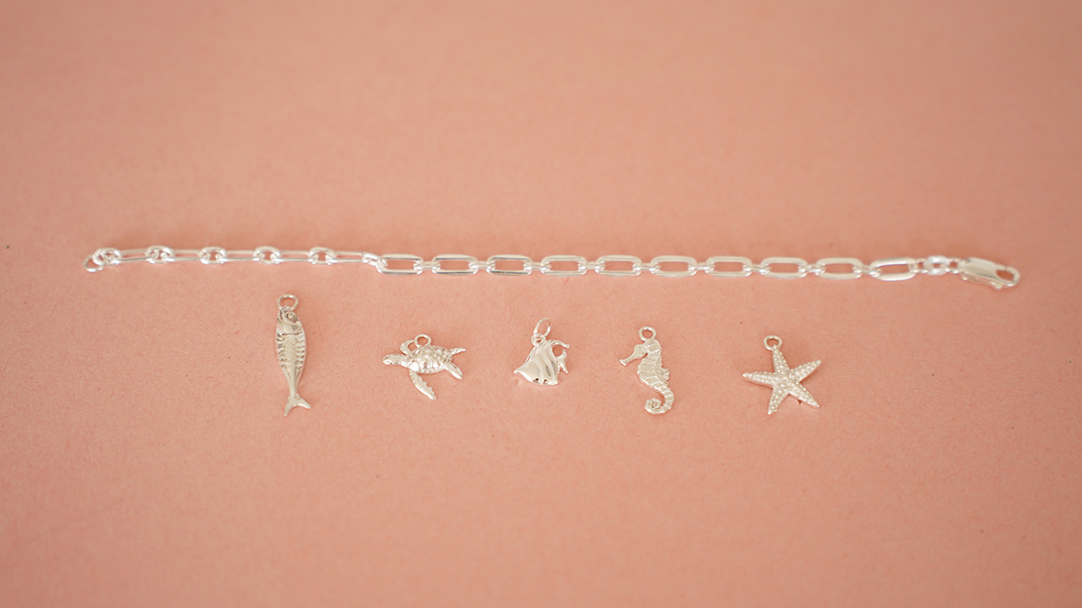 Bracelet charms marins en argent 925 : Etape 1