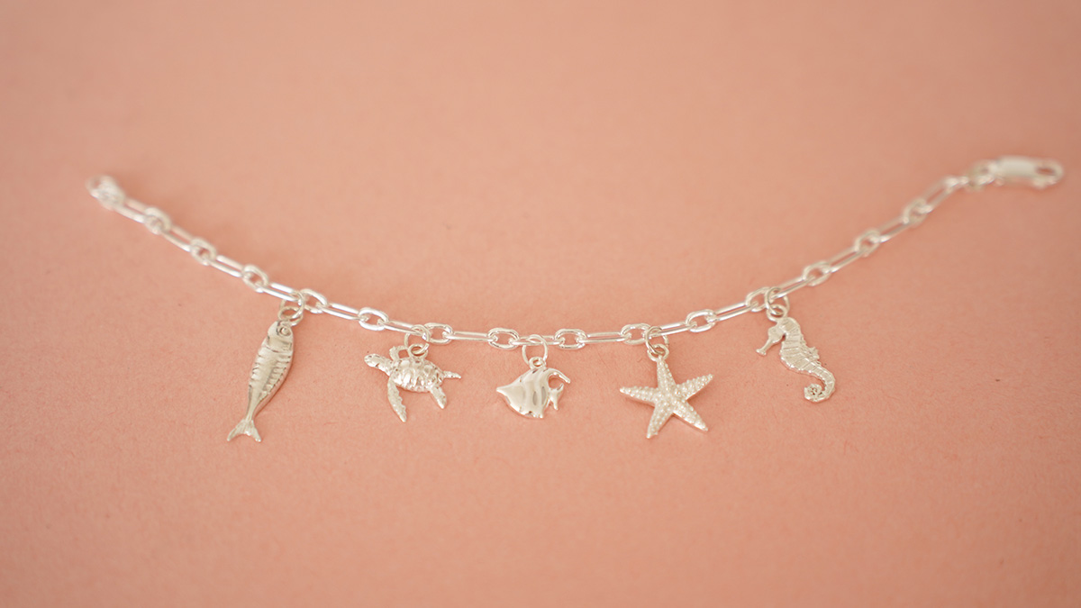 Bracelet charms marins en argent 925 : Etape 3