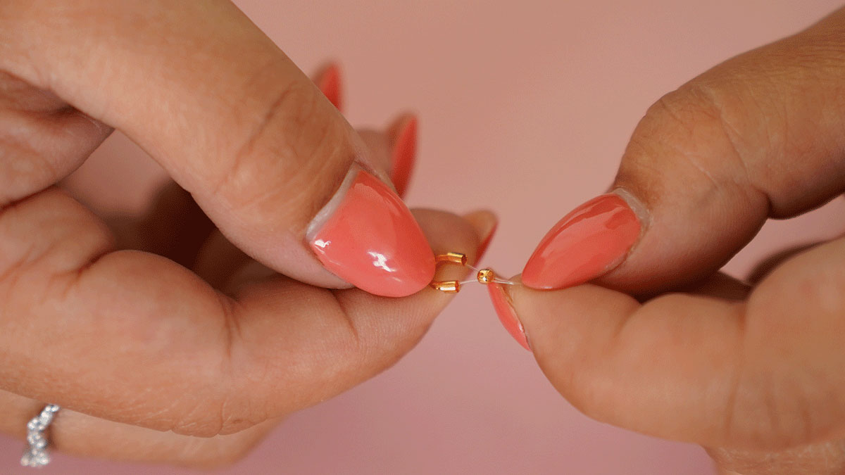Parure de collier et bracelet rose en perles Miyuki : Etape 1