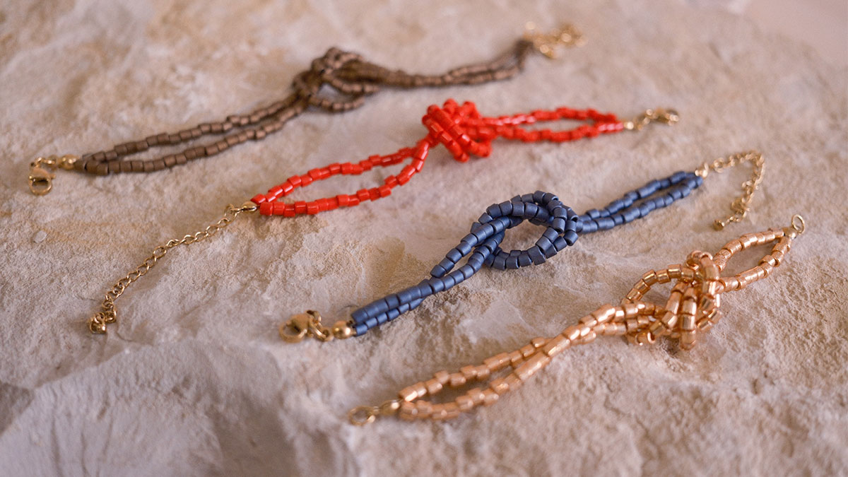 Schéma Bracelet en perle Miyuki Delica à nouer Schéma Bracelet en perle Miyuki Delica à nouer