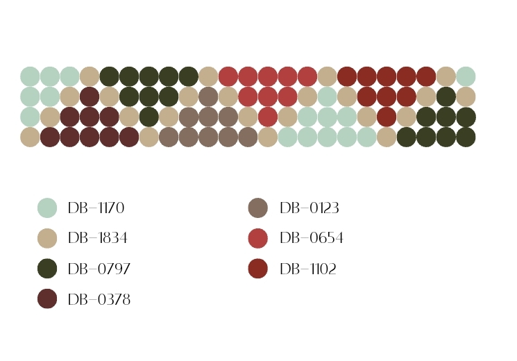 Schéma Boucles d'oreilles à franges en perles Miyuki Delica