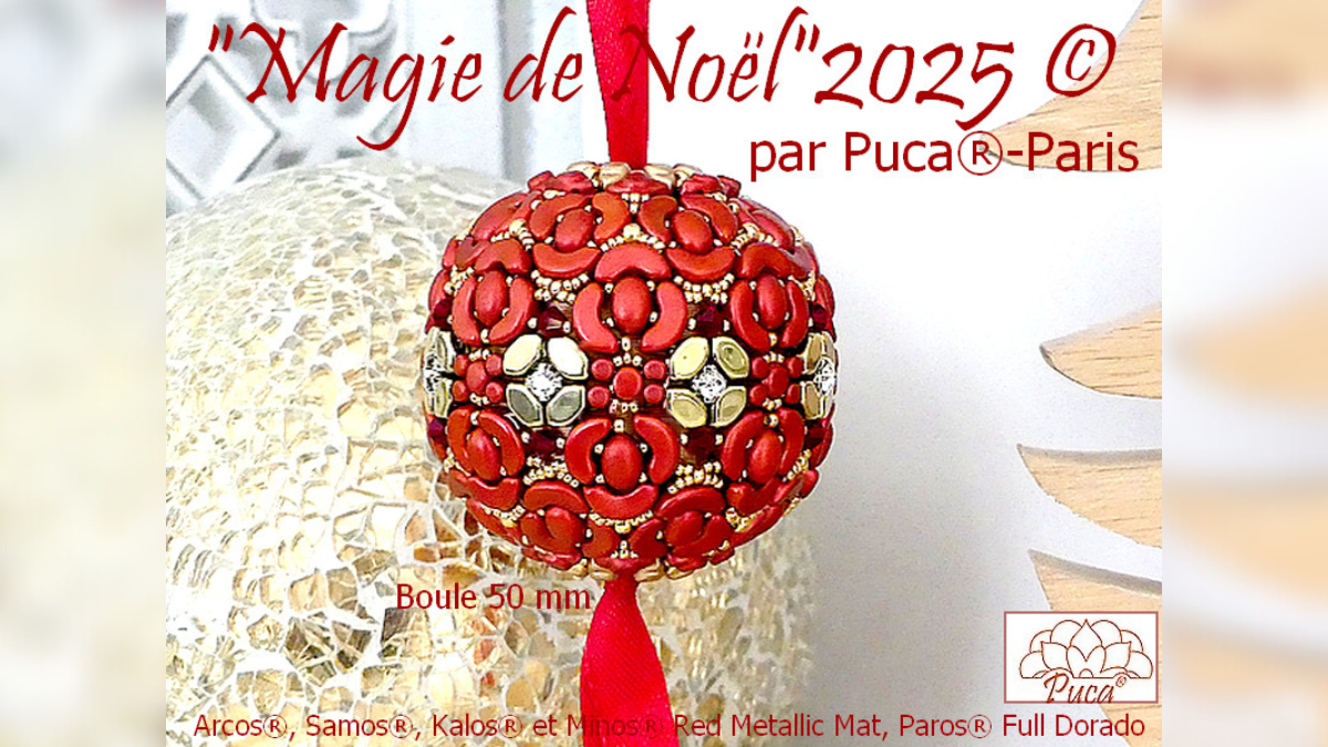 Boule en perles la Magie de Noël par Puca®