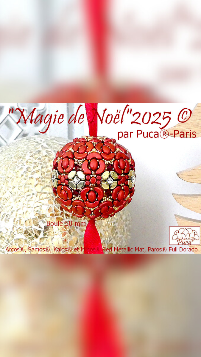 Schéma Boule en perles la Magie de Noël par Puca®