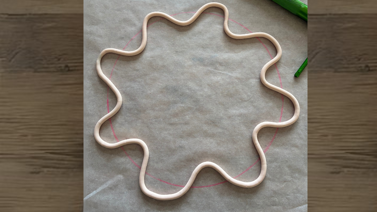 Miroir décoré en pâte polymère Cernit : Etape 2