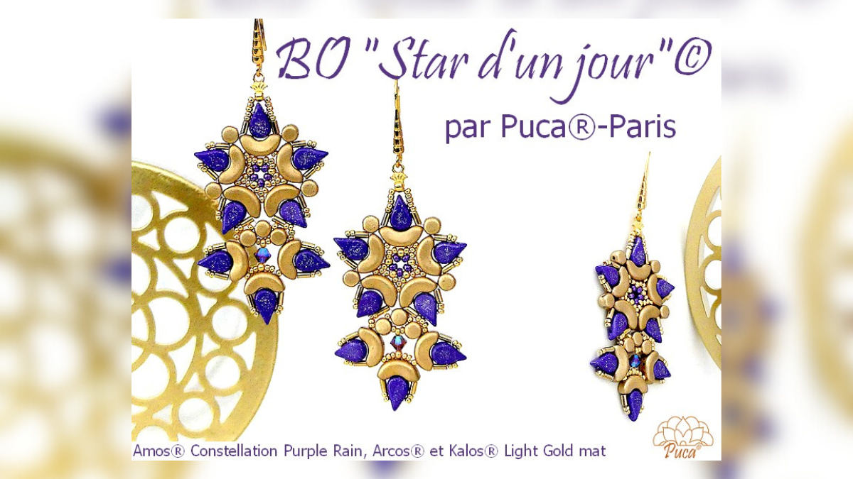 Schéma Boucles d'oreilles Star d'un jour par Puca®