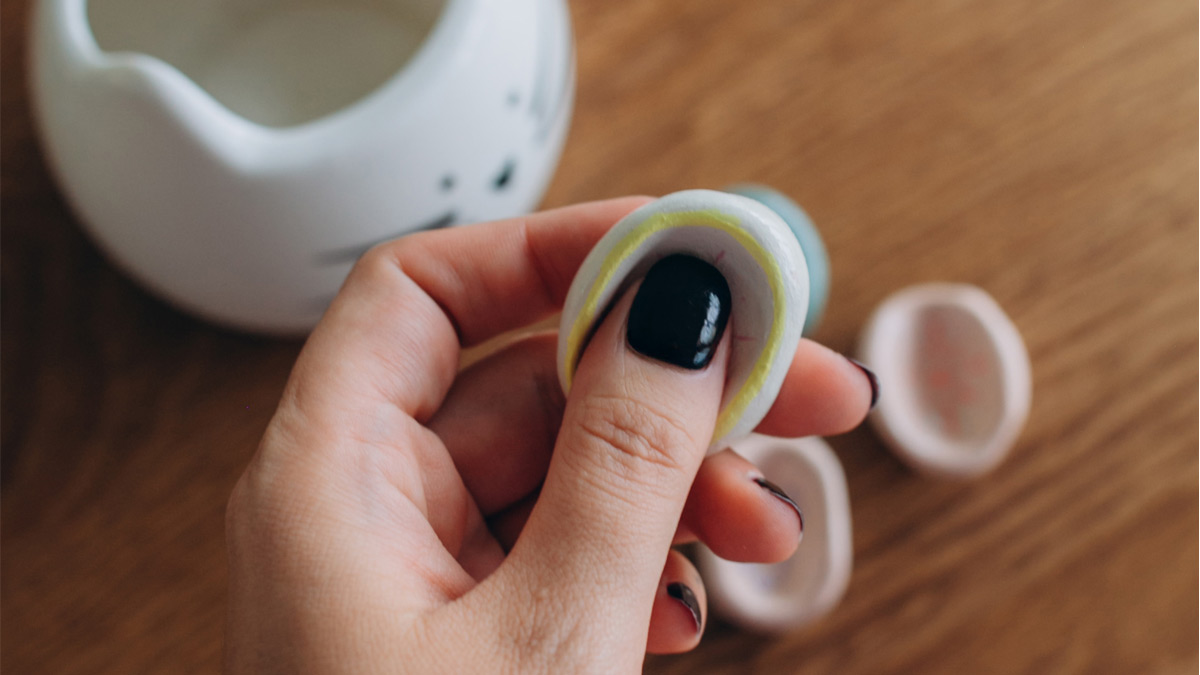 Schéma DIY Worry Stone - Pierre d'apaisement en argile autodurcissante