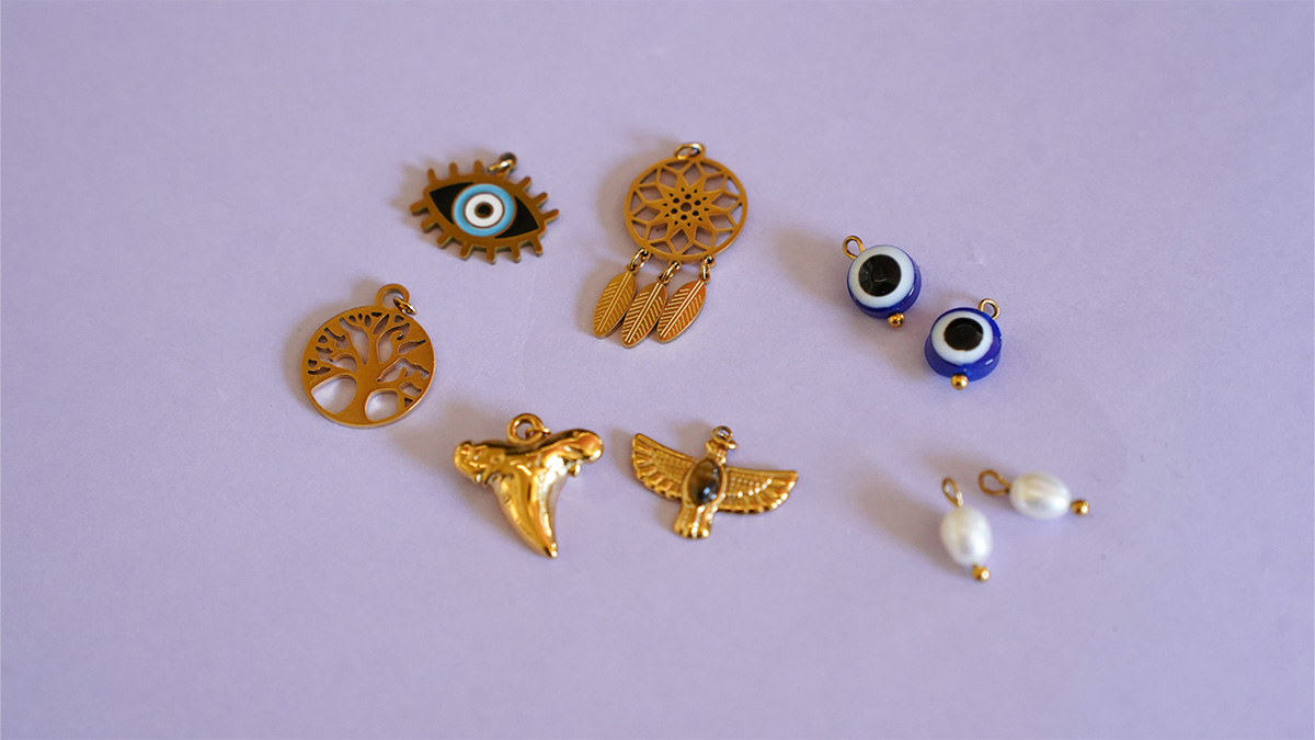 Collier charms en perles de rocailles : Etape 2