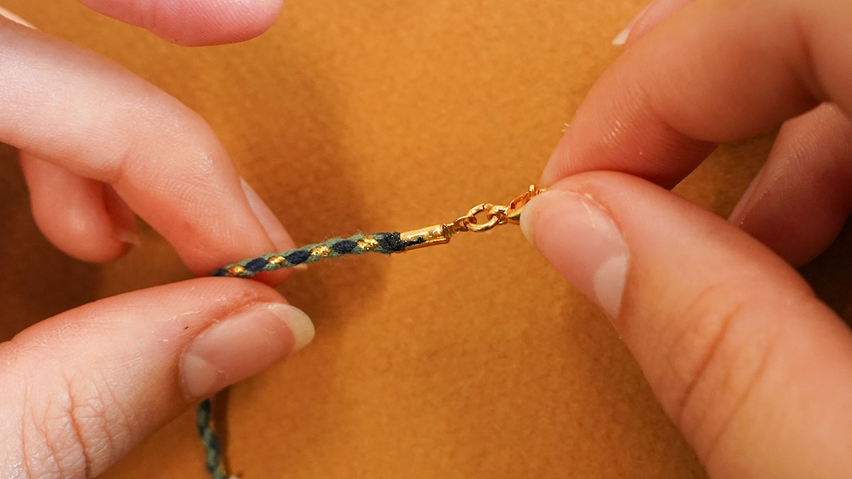 Bracelet cordon coeur ex voto : Etape 6