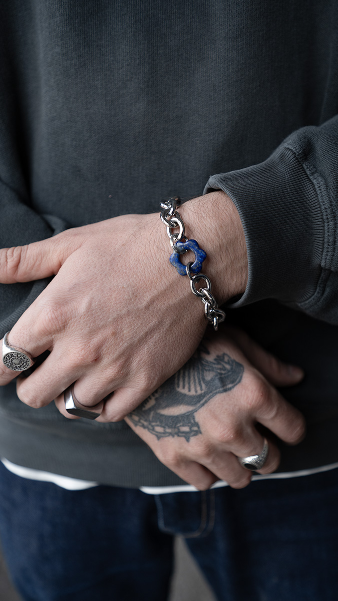 Schéma Bracelet et Collier grosse maille avec pierres naturelles