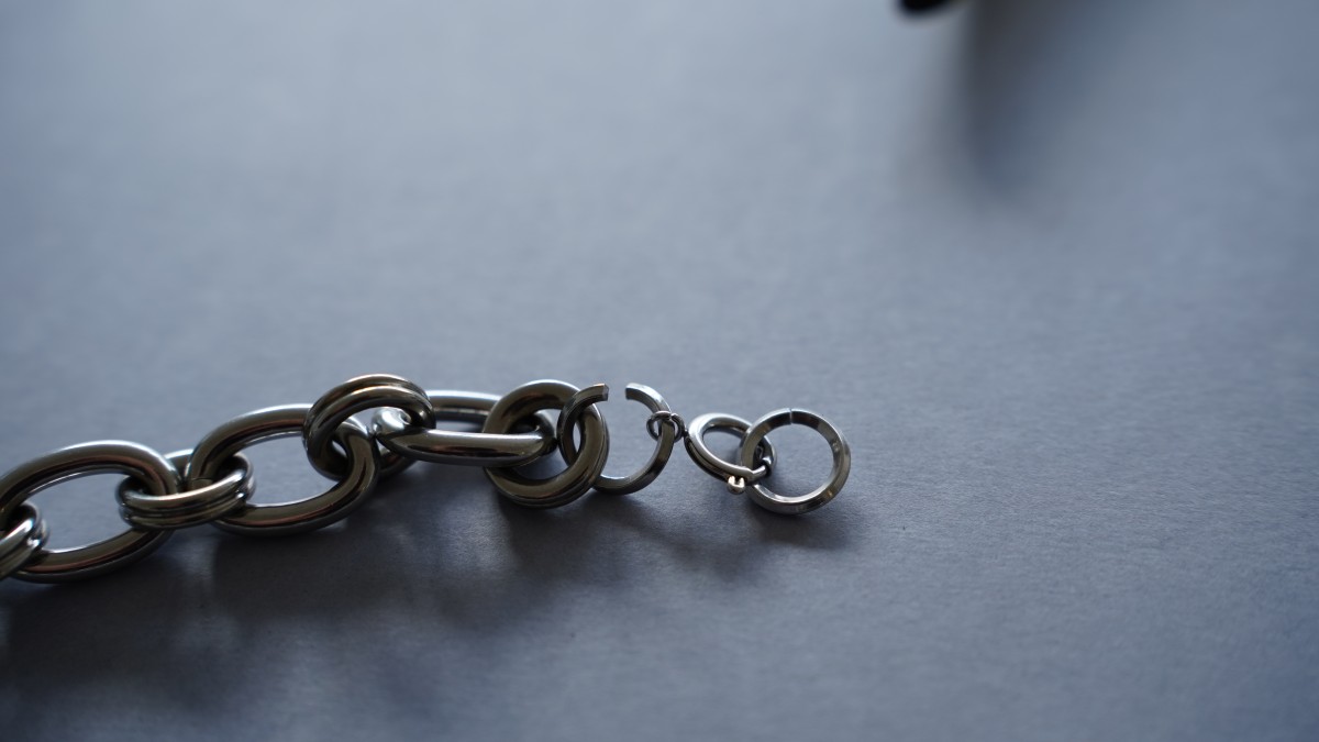 Bracelet et Collier grosse maille avec pierres naturelles : Etape 8