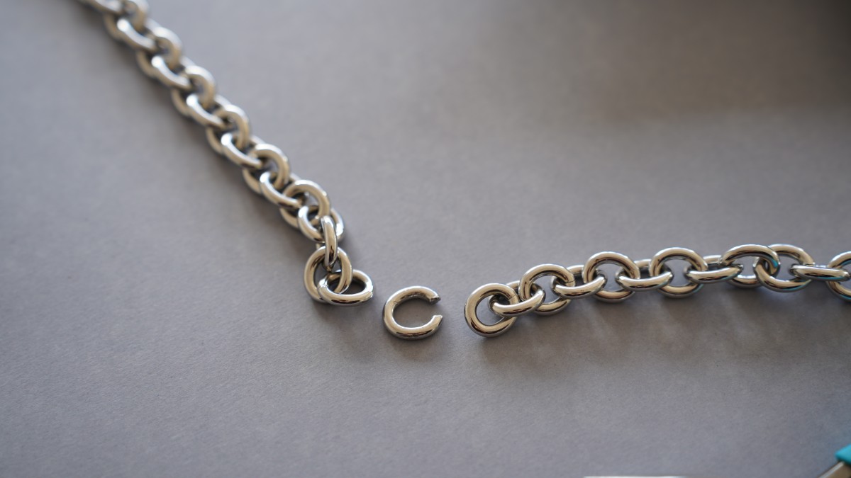 Bracelet et Collier grosse maille avec pierres naturelles : Etape 13