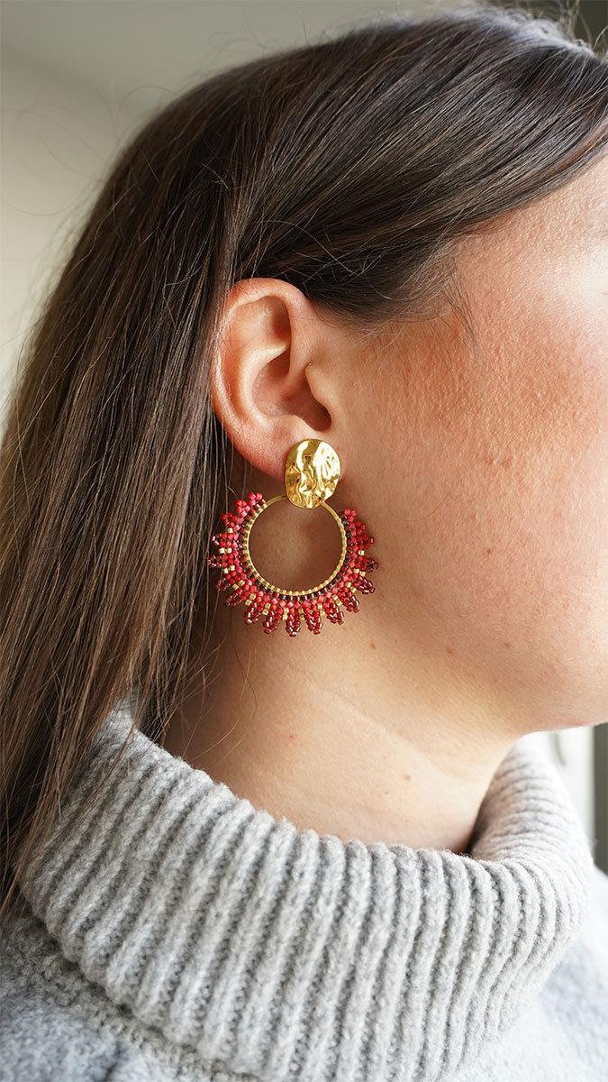 Schéma Boucles d'oreilles Soleil en Herringbone