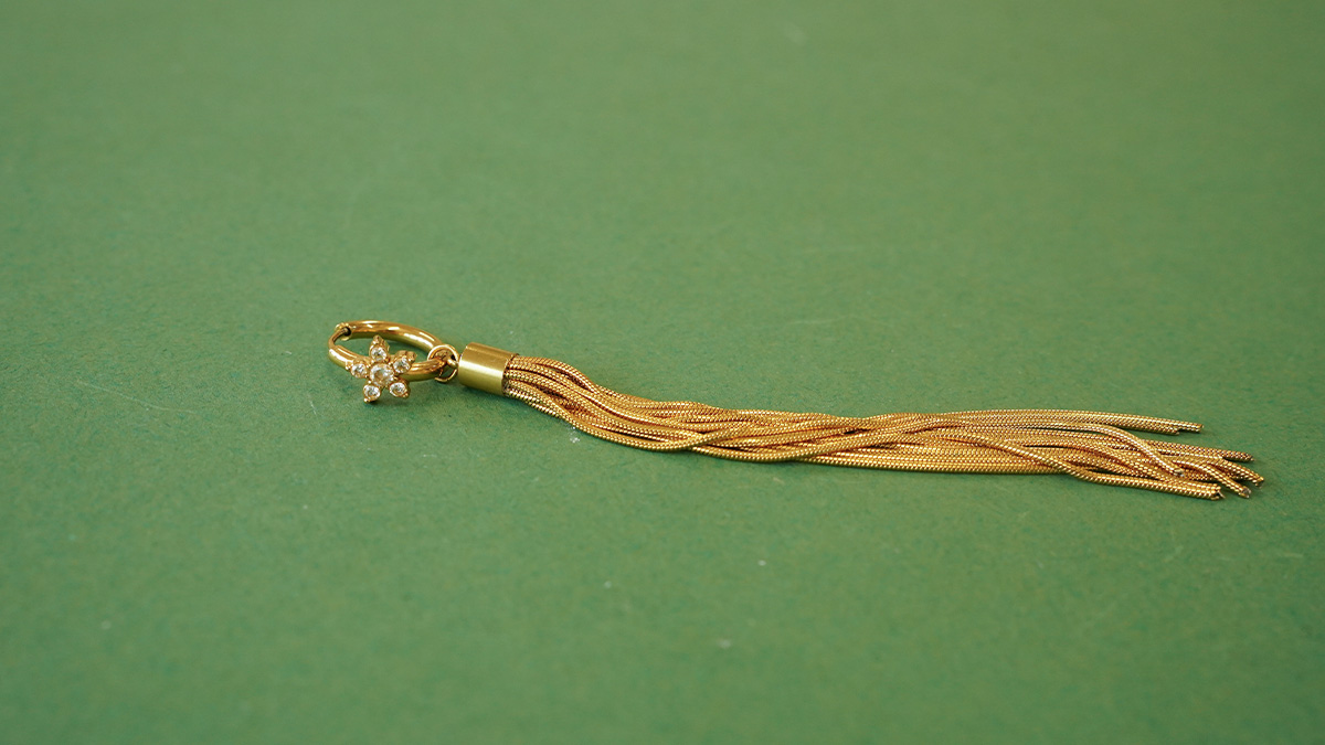 Boucles d'oreilles franges serpentine : Etape 6