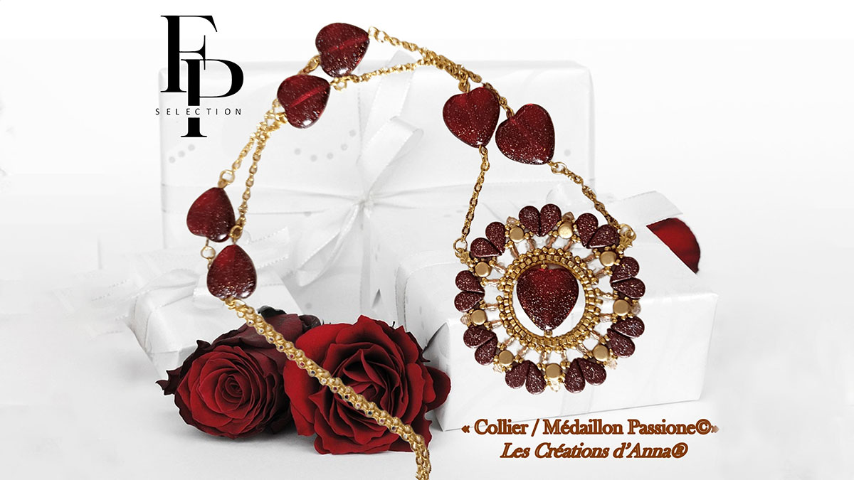 Collier médaillon Passione