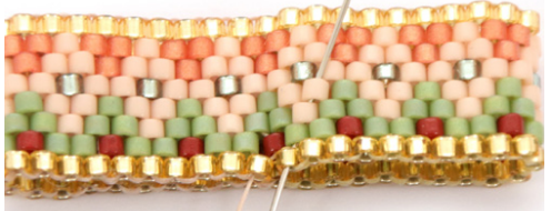 Bague en Peyote Pair avec Miyuki 11/0 : Etape 10