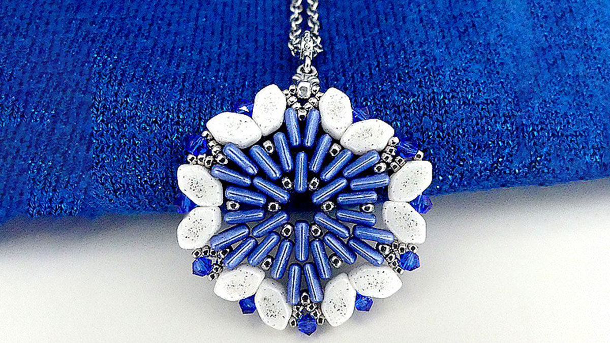 Schéma Pendentif Rose des Sables par Puca Schéma Pendentif Rose des Sables par Puca