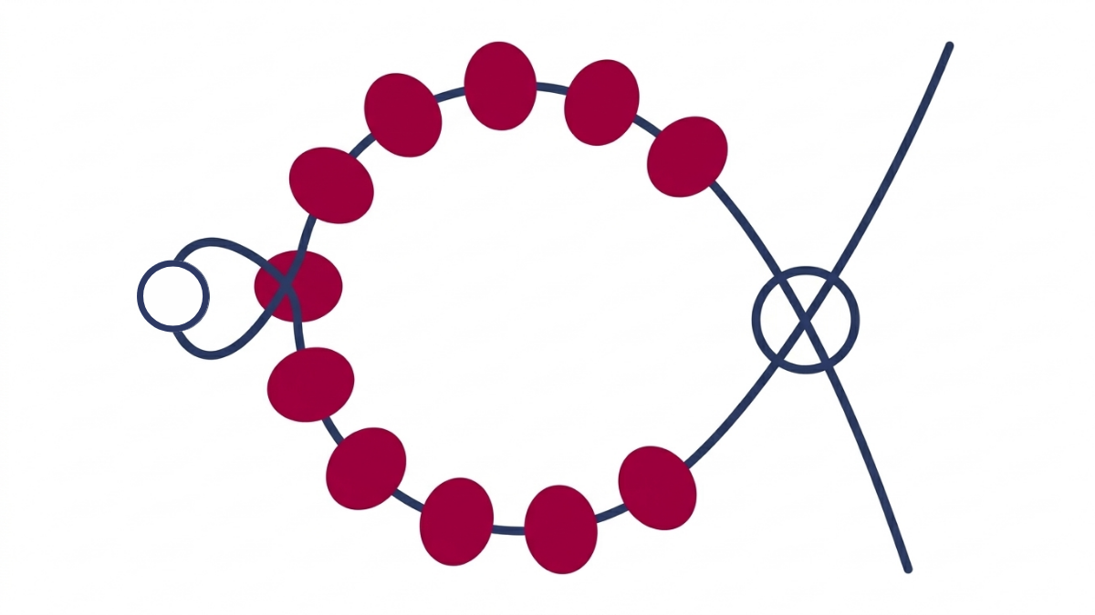 Collier fleurs en perles rocailles Miyuki 6/0 : Etape 3