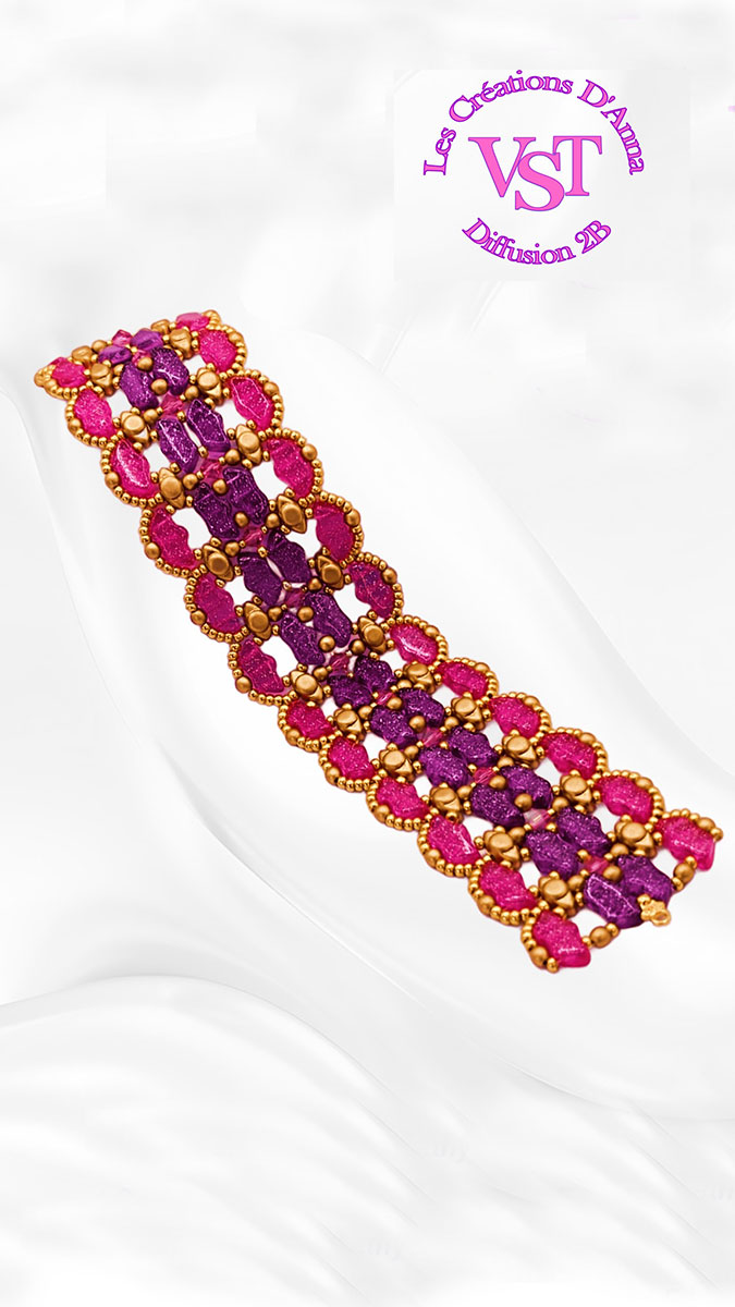 Schéma Bracelet Nilla par Les créations d'Anna®