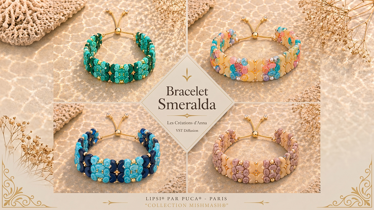 Schéma Bracelet Smeralda par Les créations d'Anna®