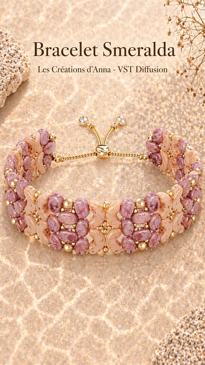 Schéma Bracelet Smeralda par Les créations d'Anna®