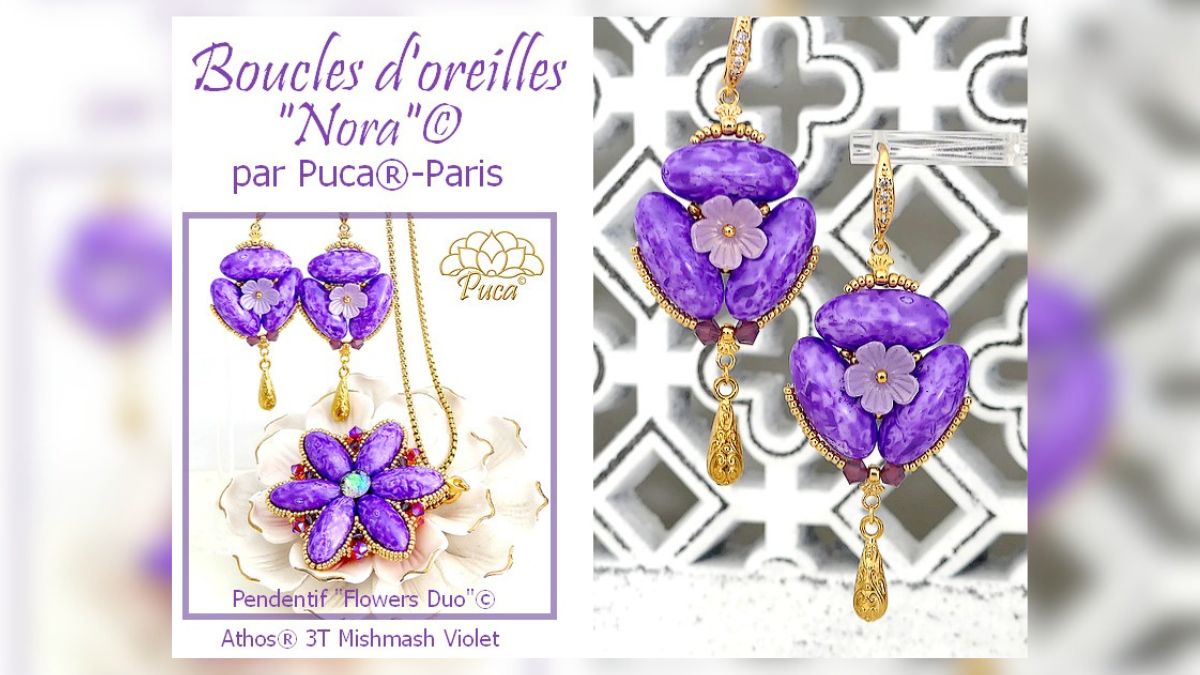 Boucles d'oreilles Nora par Les perles par Puca®