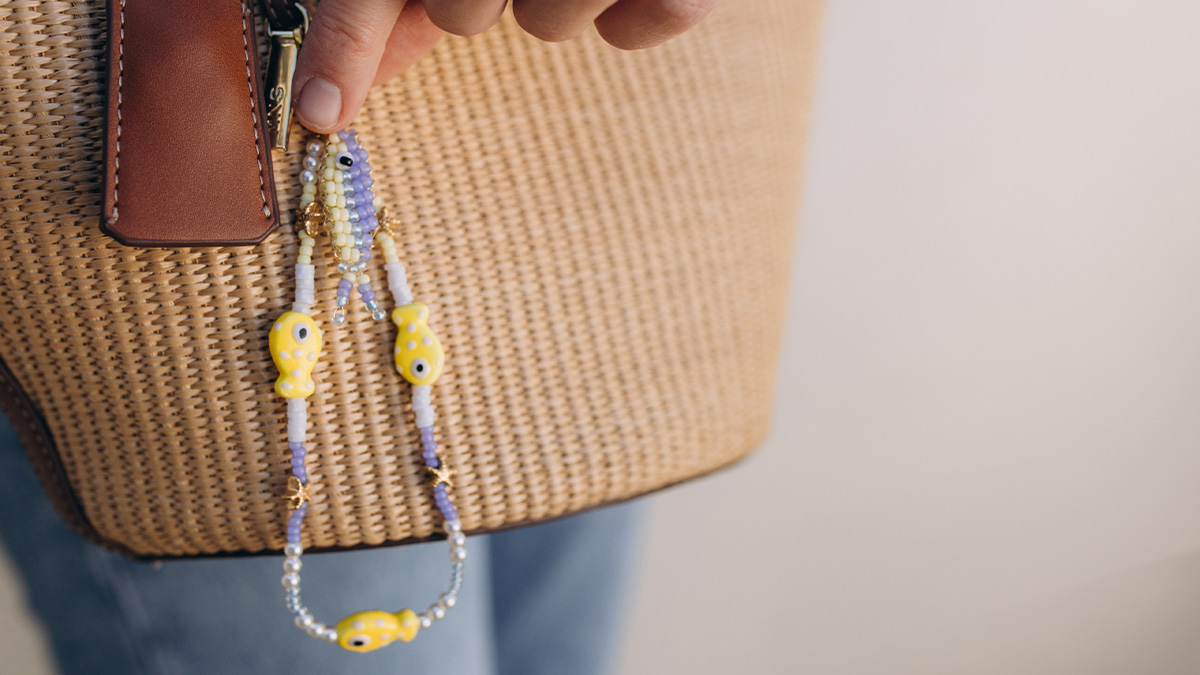 Schéma Porte clés poisson en perles de rocailles