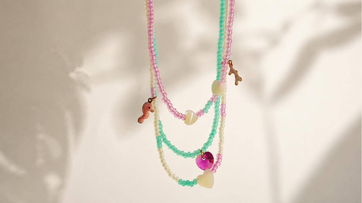 Trio de colliers d'été avec des perles Rocailles Preciosa