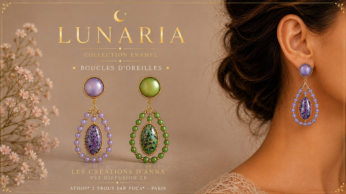 Boucles d'oreilles Lunaria par Les créations d'Anna®