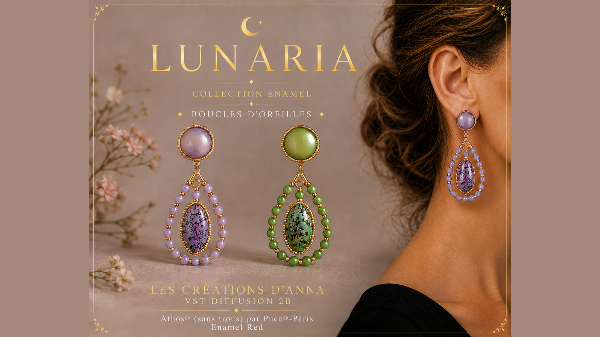 Boucles d'oreilles Lunaria par Les créations d'Anna® Boucles d'oreilles Lunaria par Les créations d'Anna®