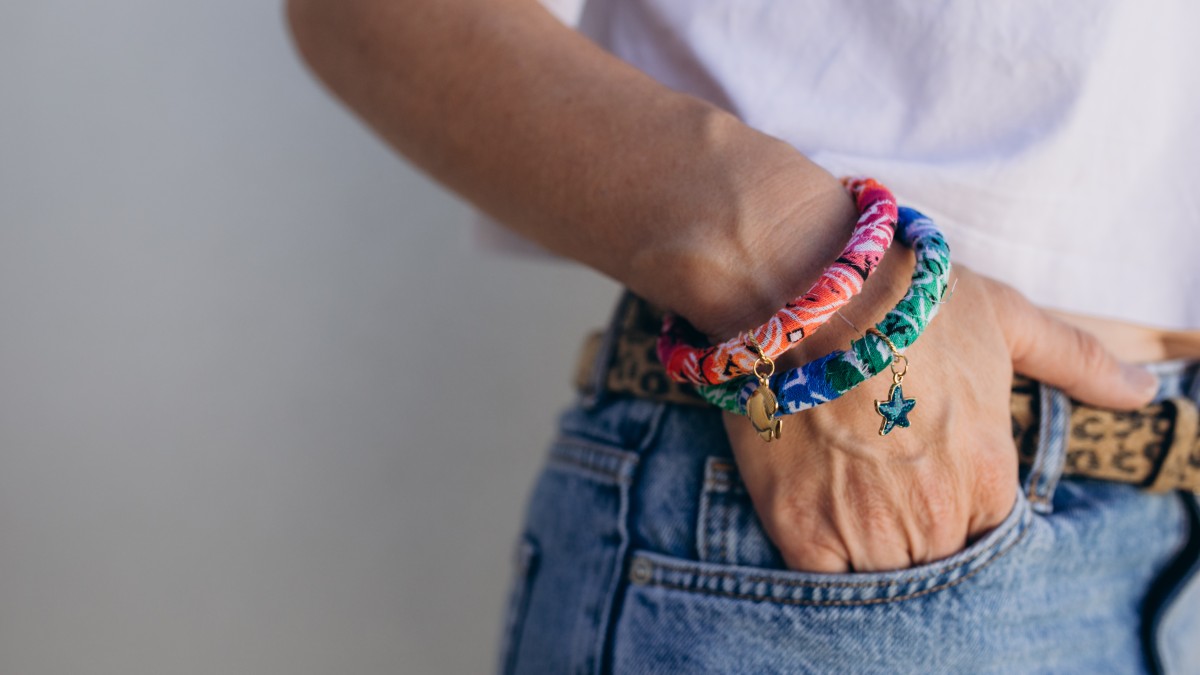 Bracelet jonc en bandana