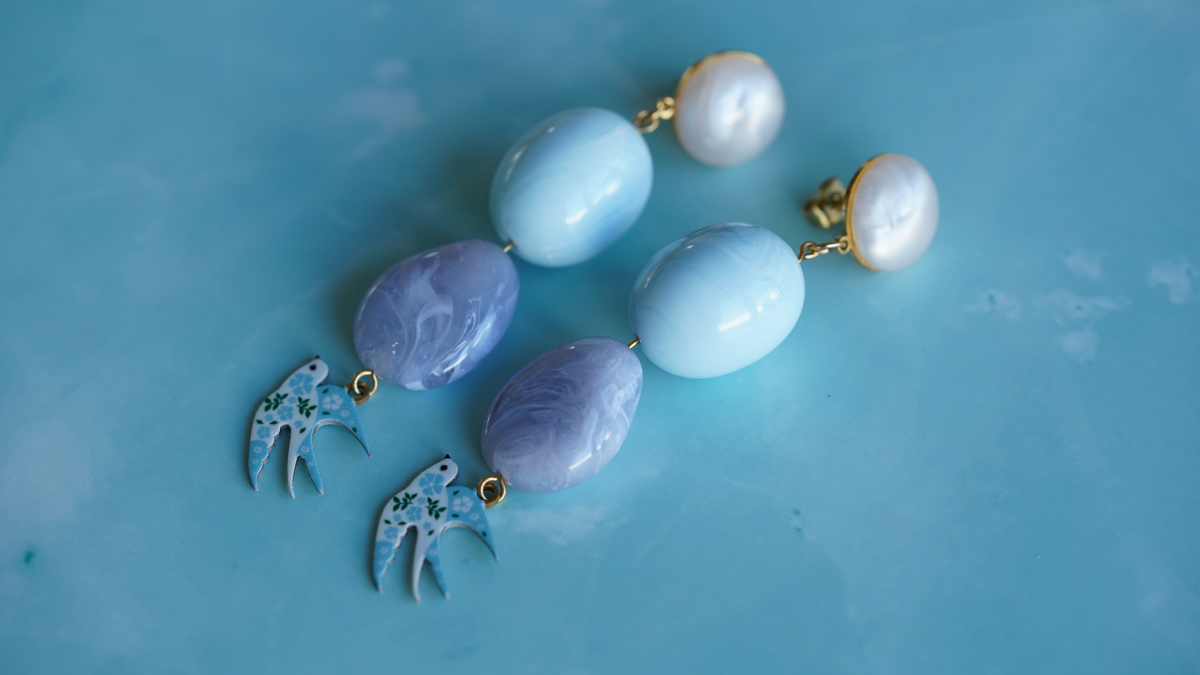 Tutoriel DIY : 3 modèles de boucles d'oreilles avec perles et cabochons en résine : Etape 7