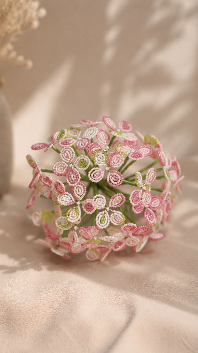 Schéma Fleur en perles de rocailles Miyuki - Hortensia