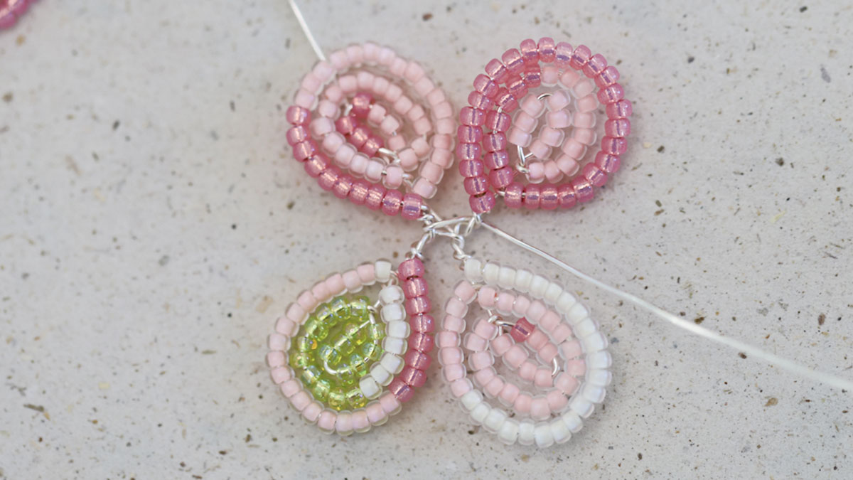 Fleur en perles de rocailles Miyuki - Hortensia : Etape 7