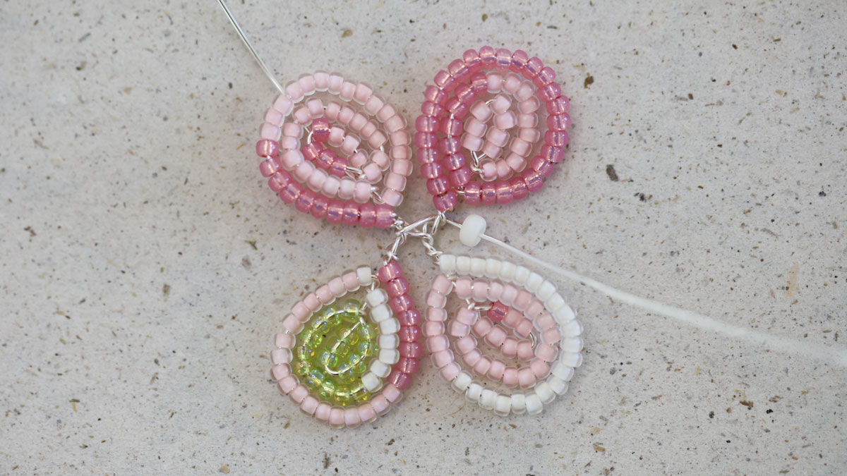 Fleur en perles de rocailles Miyuki - Hortensia : Etape 8