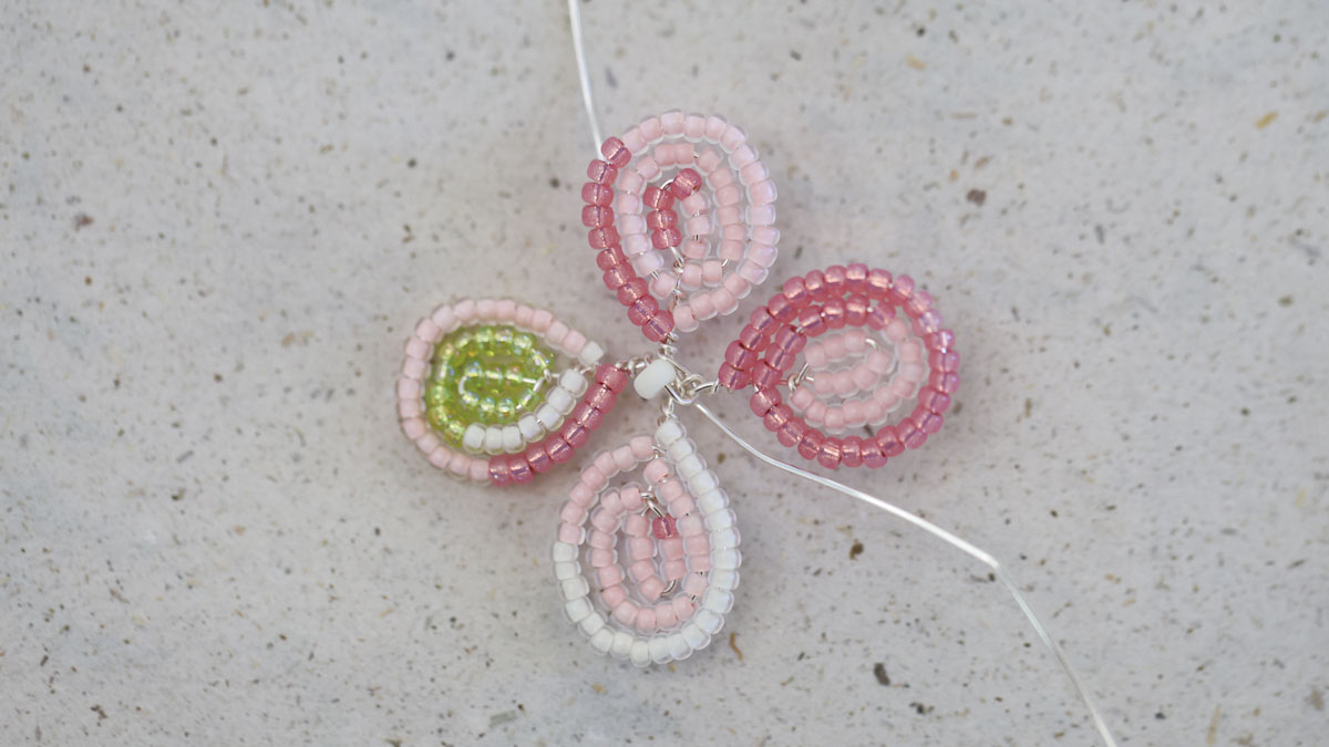 Fleur en perles de rocailles Miyuki - Hortensia : Etape 9
