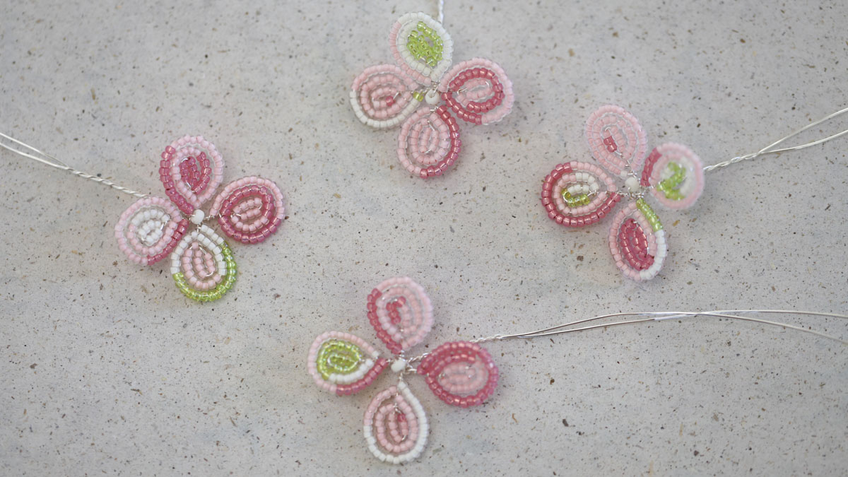 Fleur en perles de rocailles Miyuki - Hortensia : Etape 11