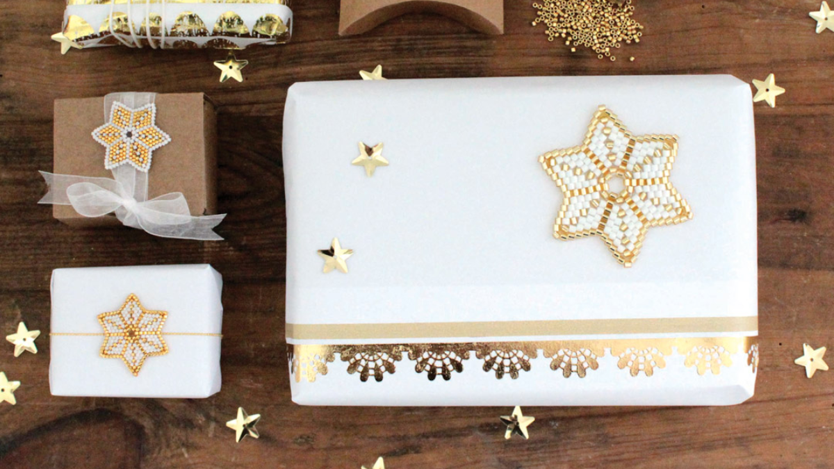 DIY Etoile Japonaise en tissage Peyote circulaire perles Miyuki Delicas