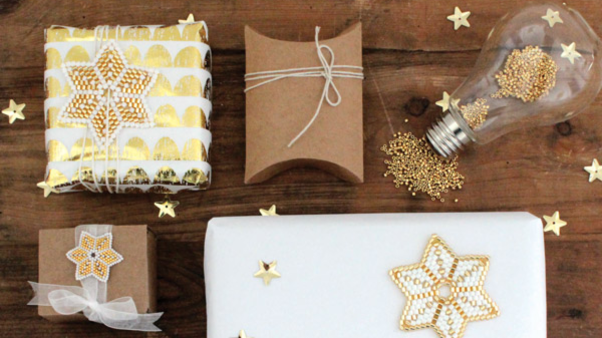 Schéma DIY Etoile Japonaise en tissage Peyote circulaire perles Miyuki Delicas